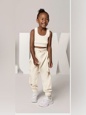 NWT JLUXLABEL Soft Cream Gathered Top